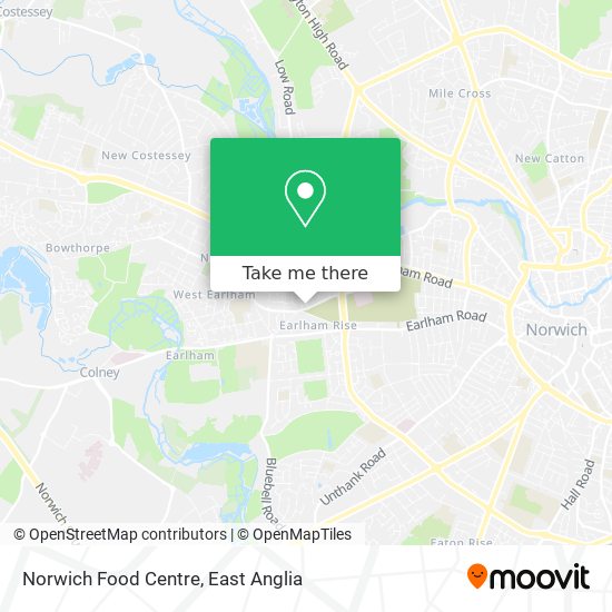 Norwich Food Centre map