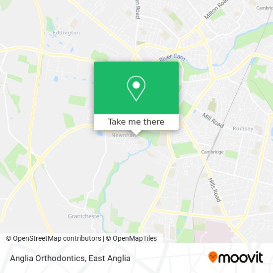 Anglia Orthodontics map