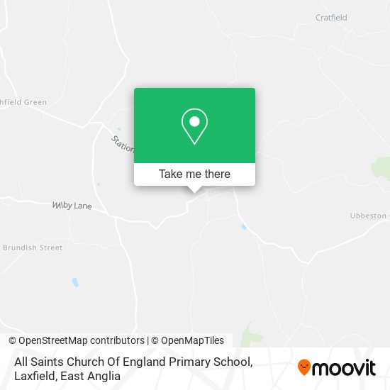 All Saints Church Of England Primary School, Laxfield map