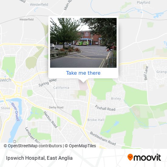 Ipswich Hospital map