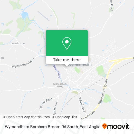 Wymondham Barnham Broom Rd South map