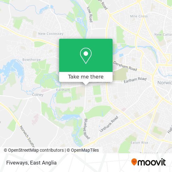 Fiveways map