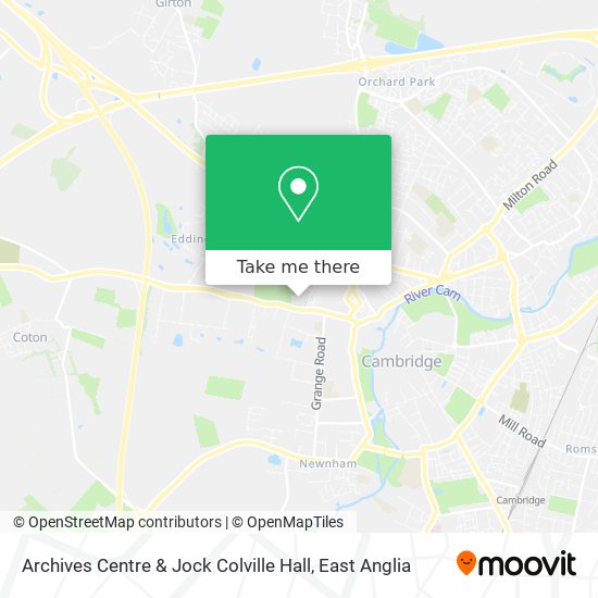 Archives Centre & Jock Colville Hall map