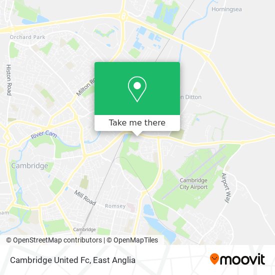 Cambridge United Fc map