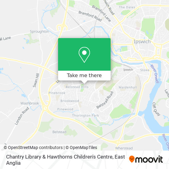 Chantry Library & Hawthorns Children's Centre map