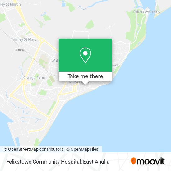 Felixstowe Community Hospital map