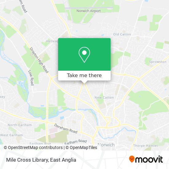 Mile Cross Library map