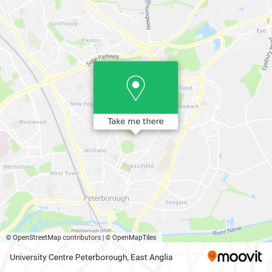 University Centre Peterborough map