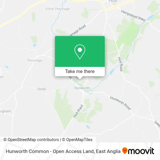 Hunworth Common - Open Access Land map