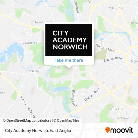 City Academy Norwich map