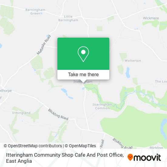 Itteringham Community Shop Cafe And Post Office map