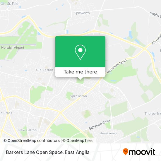 Barkers Lane Open Space map