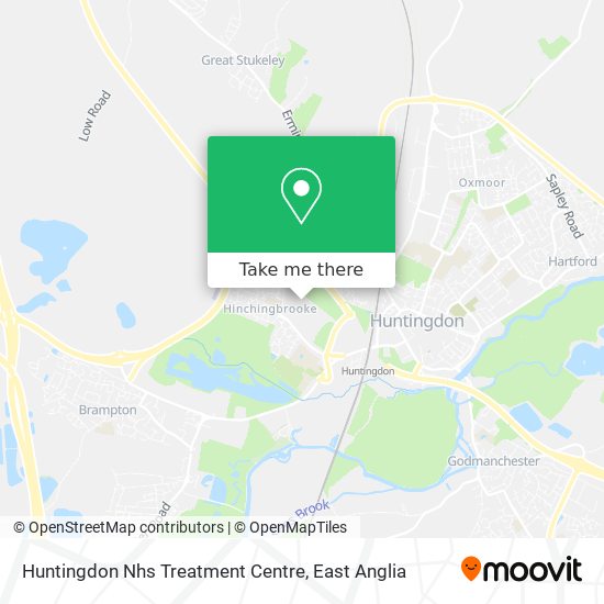 Huntingdon Nhs Treatment Centre map
