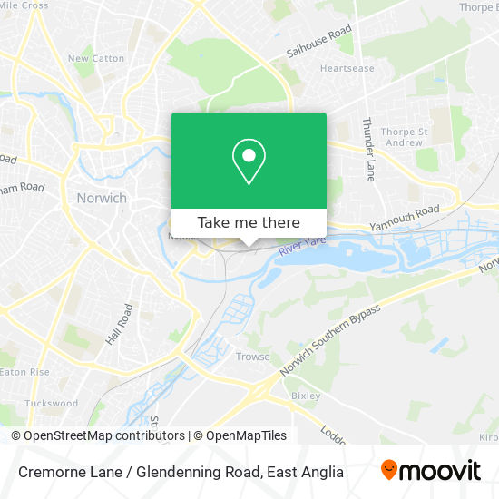 Cremorne Lane / Glendenning Road map