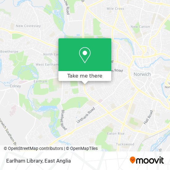 Earlham Library map