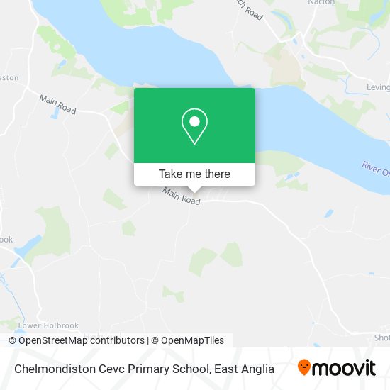 Chelmondiston Cevc Primary School map