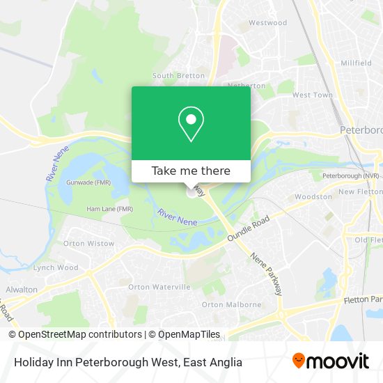 Holiday Inn Peterborough West map