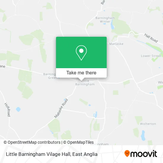 Little Barningham Vilage Hall map