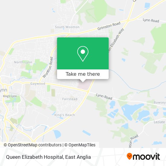 Queen Elizabeth Hospital map