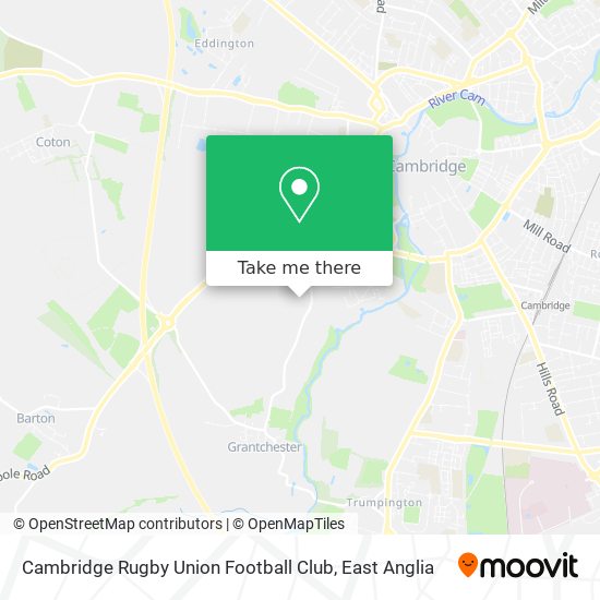 Cambridge Rugby Union Football Club map