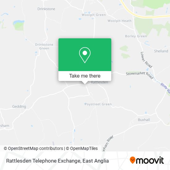 Rattlesden Telephone Exchange map