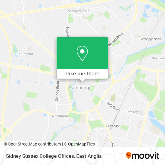 Sidney Sussex College Offices map