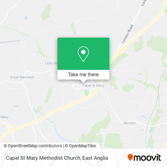 Capel St Mary Methodist Church map