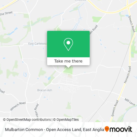 Mulbarton Common - Open Access Land map