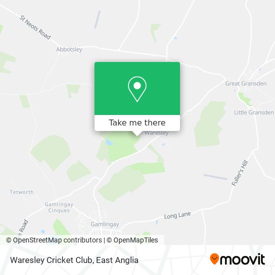 Waresley Cricket Club map