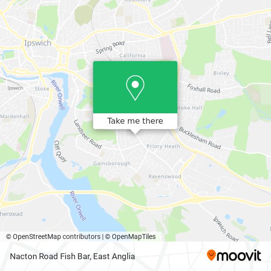 Nacton Road Fish Bar map