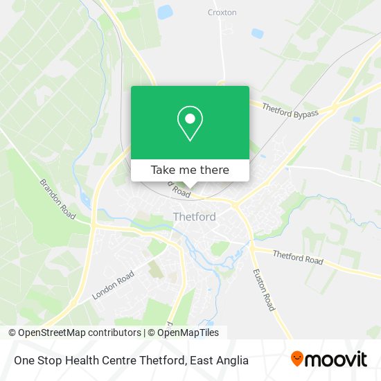 One Stop Health Centre Thetford map