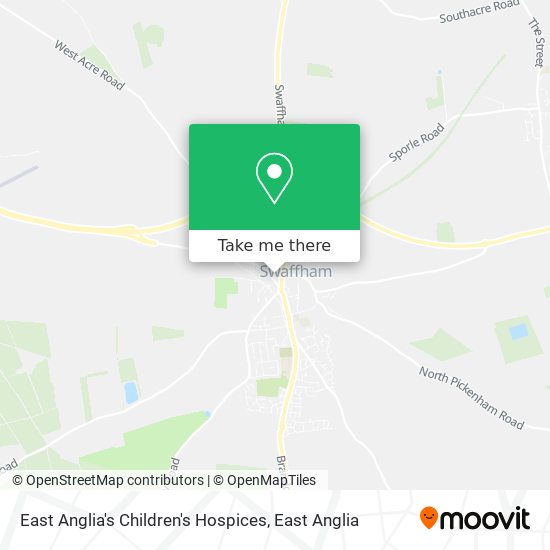 East Anglia's Children's Hospices map
