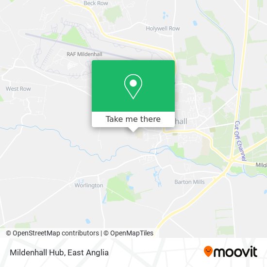 Mildenhall Hub map