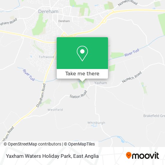 Yaxham Waters Holiday Park map