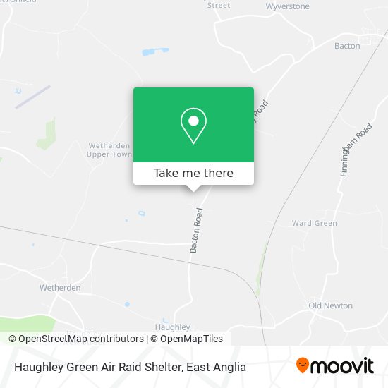 Haughley Green Air Raid Shelter map