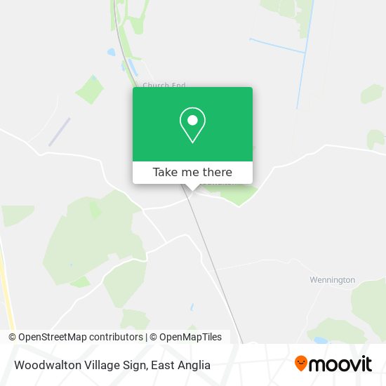 Woodwalton Village Sign map