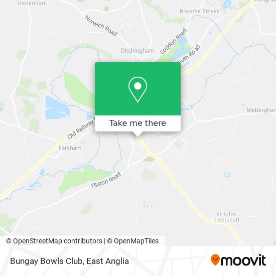 Bungay Bowls Club map