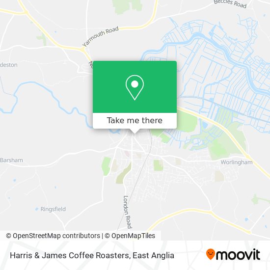 Harris & James Coffee Roasters map
