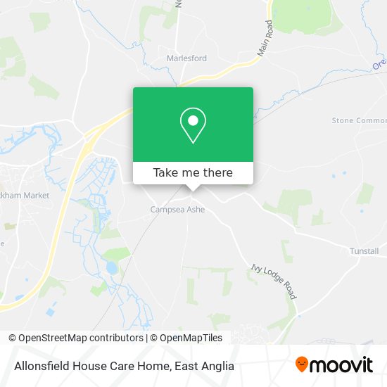 Allonsfield House Care Home map