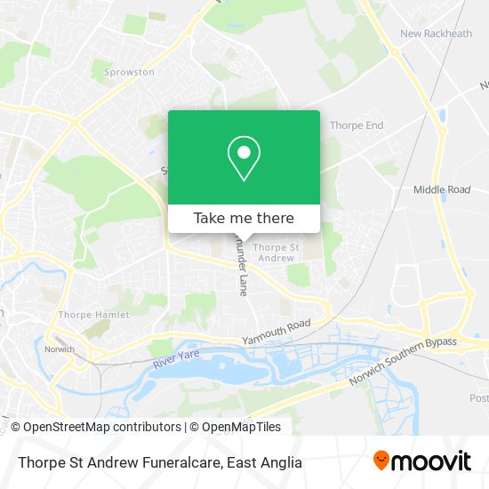 Thorpe St Andrew Funeralcare map