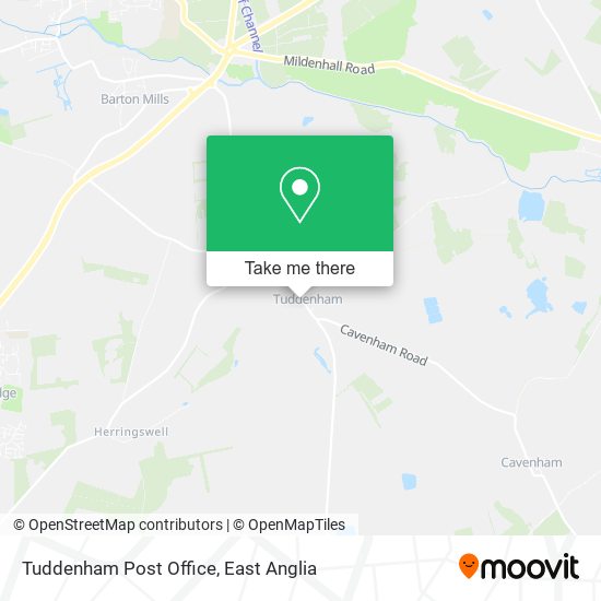 Tuddenham Post Office map