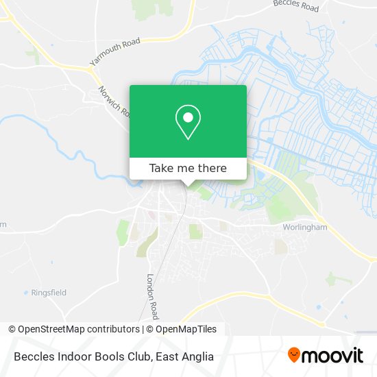 Beccles Indoor Bools Club map
