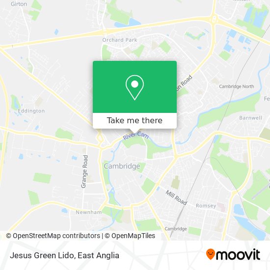 Jesus Green Lido map