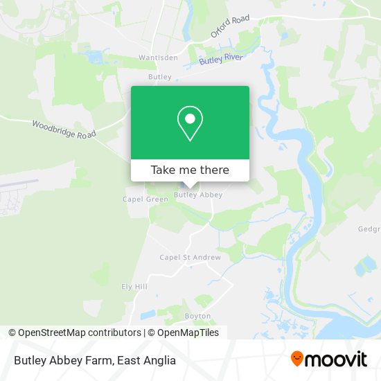 Butley Abbey Farm map
