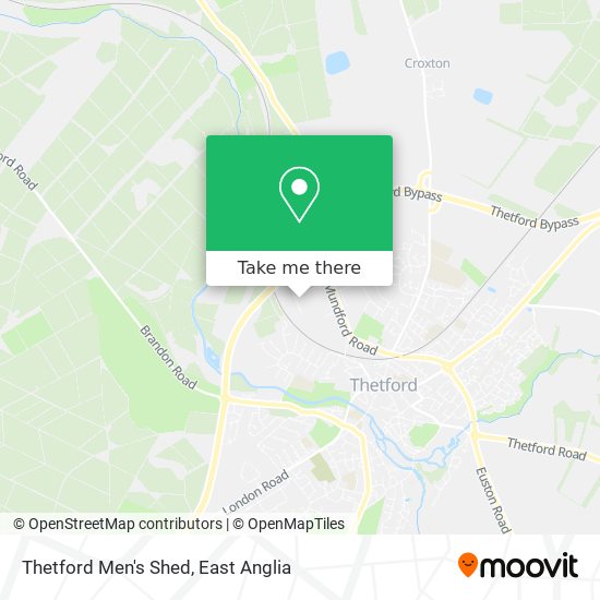Thetford Men's Shed map