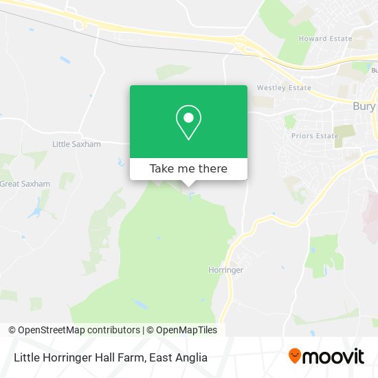 Little Horringer Hall Farm map