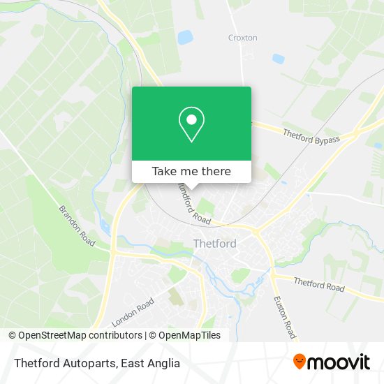 Thetford Autoparts map