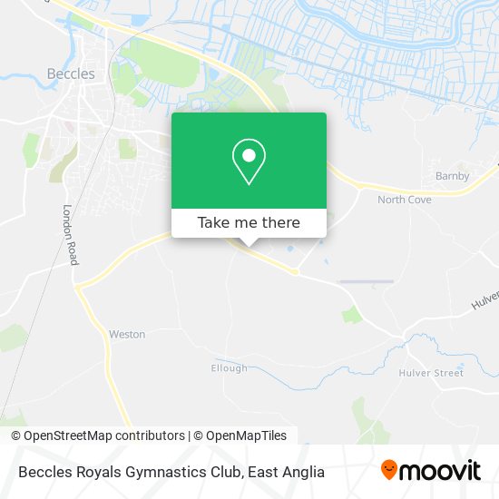 Beccles Royals Gymnastics Club map