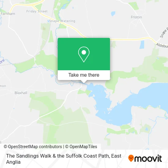 The Sandlings Walk & the Suffolk Coast Path map