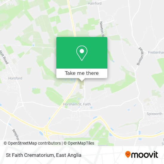 St Faith Crematorium map